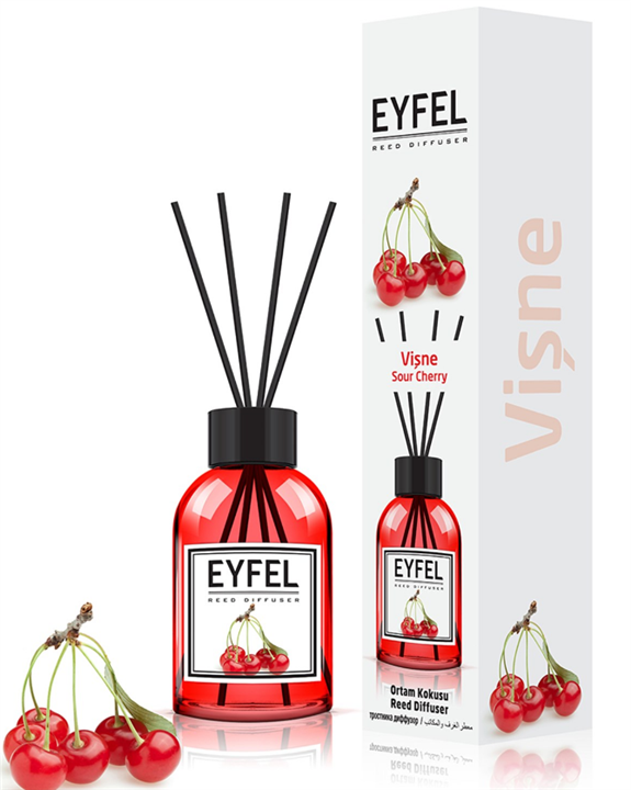 خوشبو کننده سوار چری ایفل حجم 120 میل SOUR CHERRY REED DIFFUSER EYFEL